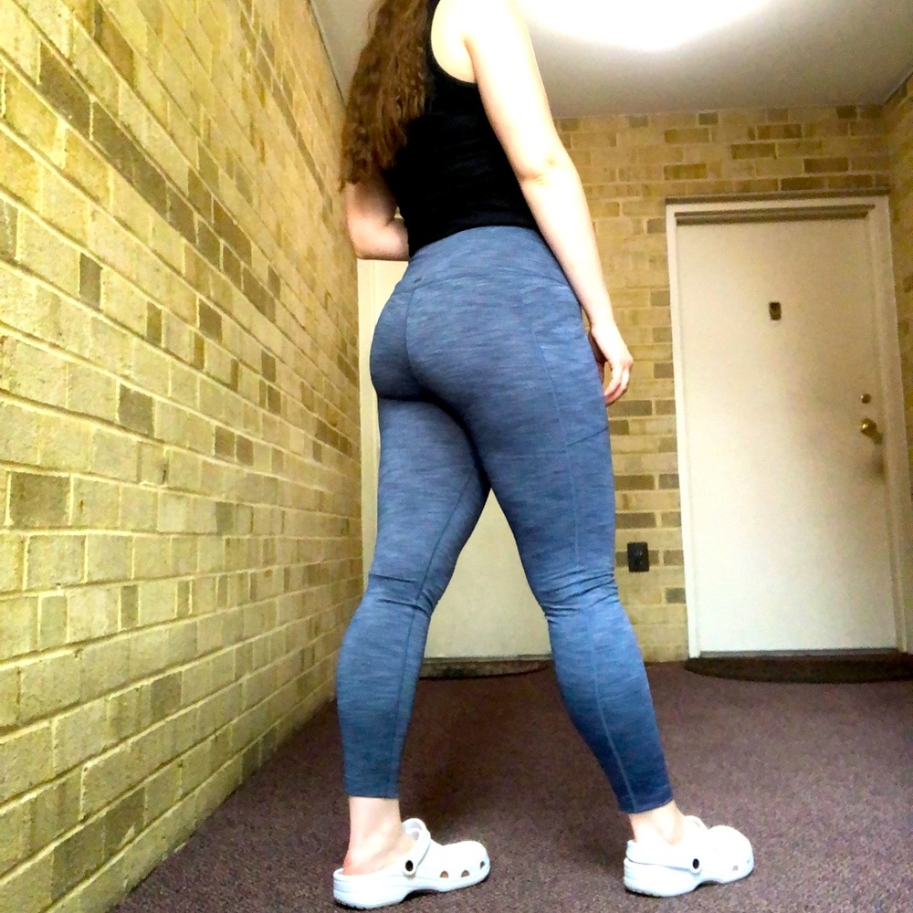 Blue High Waisted Leggings